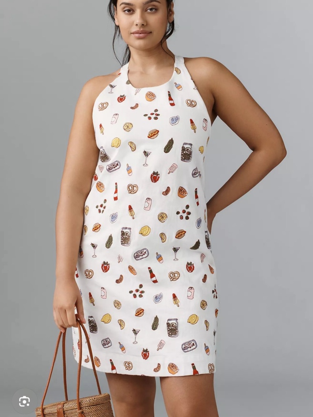 Maeve Sleeveless Beaded Shift Mini Dress